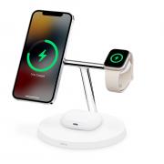 Подставка для беспроводной зарядки Belkin BOOST↑CHARGE PRO 3-в-1 с MagSafe White