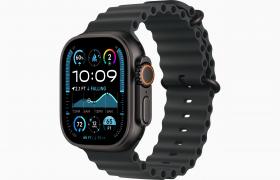 Apple Watch Ultra 2 49 мм «чёрный титан» ремешок Ocean чёрного цвета