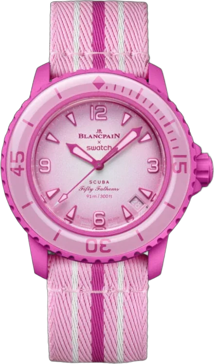 Blancpain X Swatch Scuba Fifty Fathoms Pink Ocean